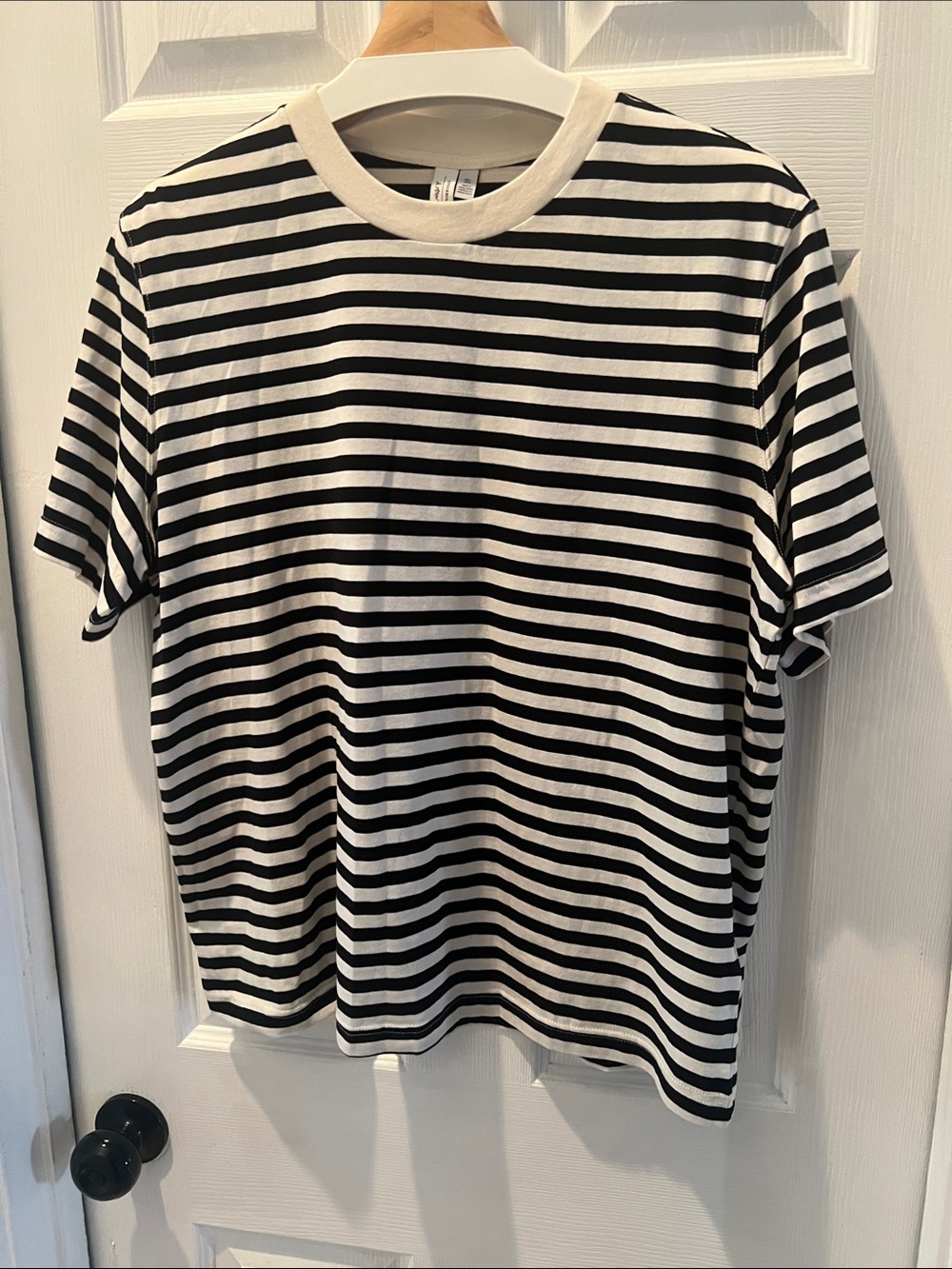 & Other Stories Striped Tee, Black and White, Large